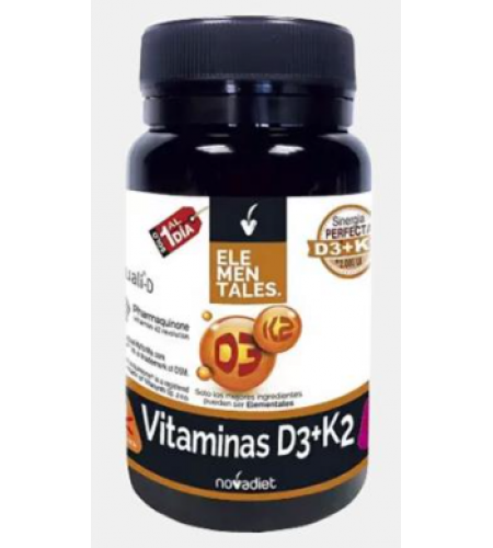 Vitamina D3 + K2 - 60 Cápsulas - Elementares